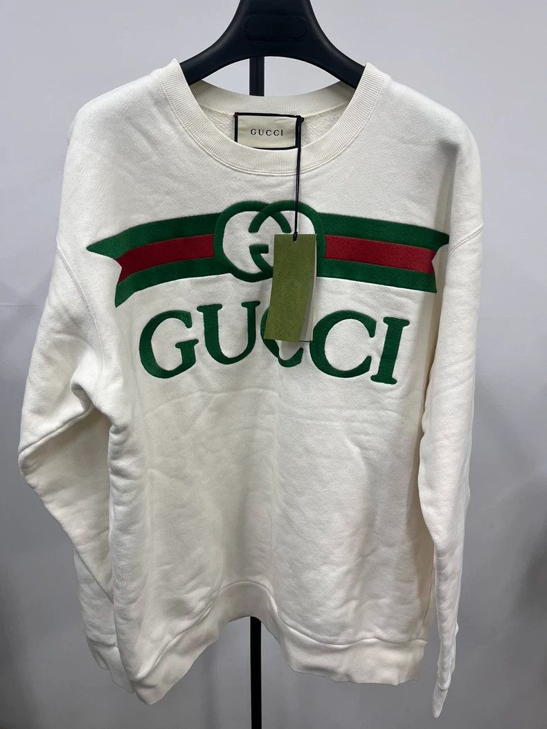 Gucci Classic Embroidered Gucci Long Sleeve Sweatshirt-dmc Size US M / EU 48-50 / 2 - 1 Thumbnail