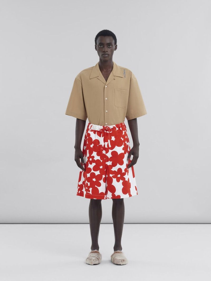 Marni o1f1d3z0326 Bermuda Shorts in White/Red Size US 30 / EU 46 - 2 Thumbnail