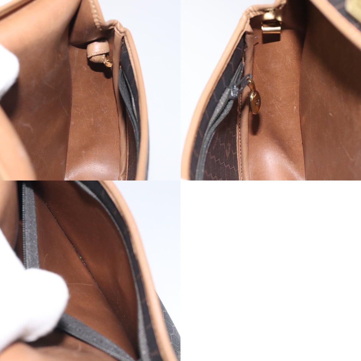 Dior DIOR Honeycomb Canvas Shoulder Bag Pvc Leather Black Gold Size ONE SIZE - 12 Thumbnail