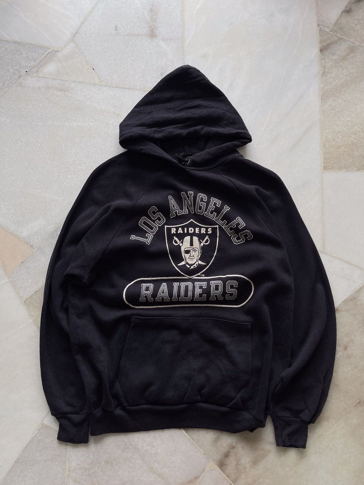 Champion × NFL × Vintage 1980s Champion Los Angeles Raiders Hoodie Size US M / EU 48-50 / 2 - 8 Thumbnail