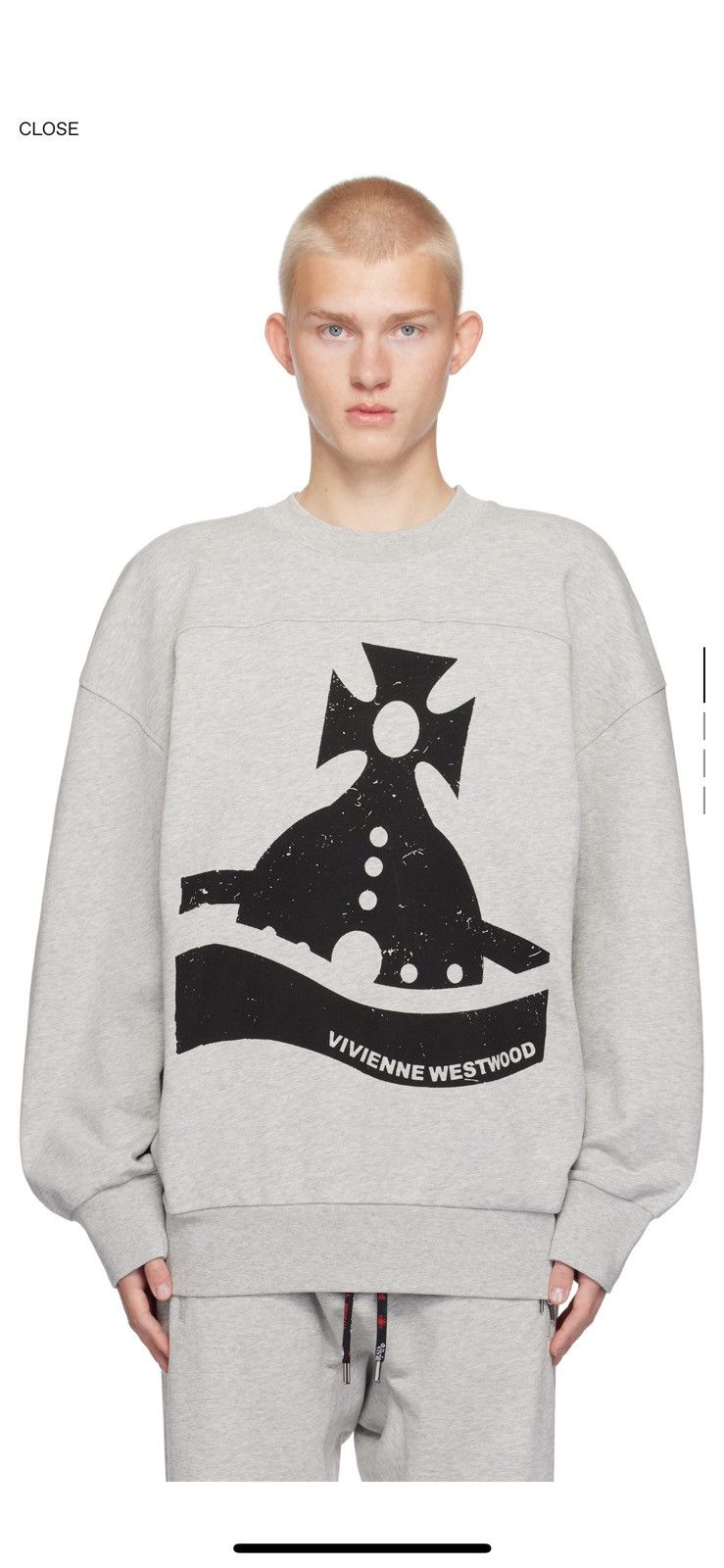 トップス Vivienne Westwood Big Print Sweat Gray M Grey Vivienne Westwood Sander Sweatshirt Crewneck