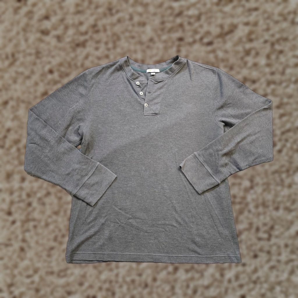Vintage Horny Toad Shirt Mens Large Gray Henley Thermal Outdoors Capsule Layer Knit Cotton Long Sleeve T-Shirt Casual Mens Folded Hem Size US L / EU 52-54 / 3 - 1 Thumbnail