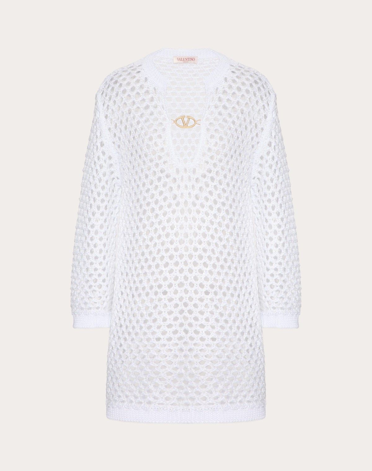 Valentino o1s1wg110525 Viscose Lurex And Sequin Jumper in White Size XL / US 12-14 / IT 48-50 - 1 Thumbnail