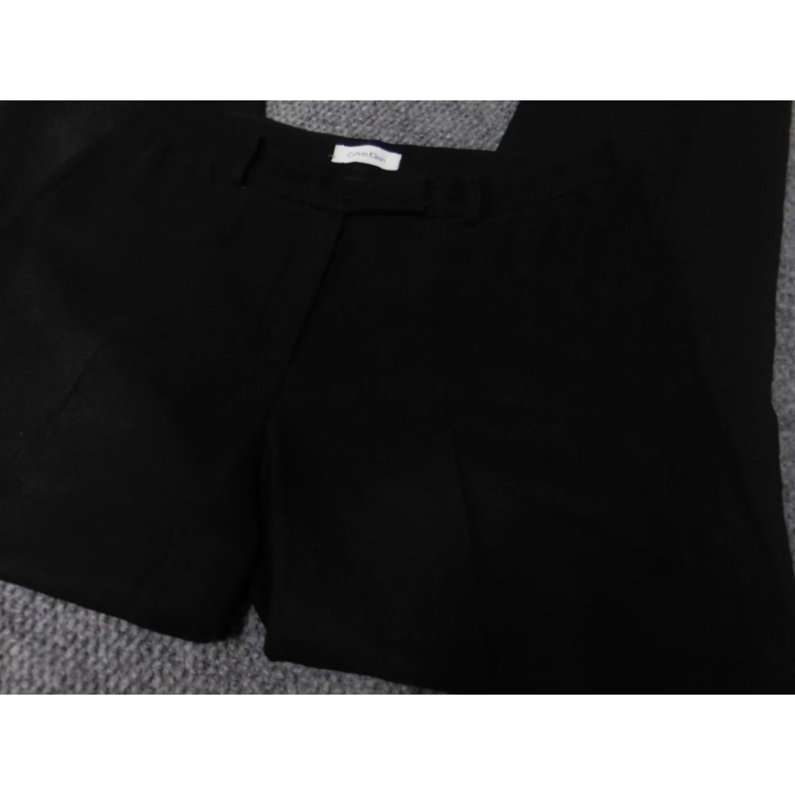 Calvin Klein Calvin Klein Womens Pants 6 Black Straight Casual Cotton Lyocell Knit Zipper Regular Inseam 28in Collegiate? Size 28" / US 6 / IT 42 - 3 Thumbnail