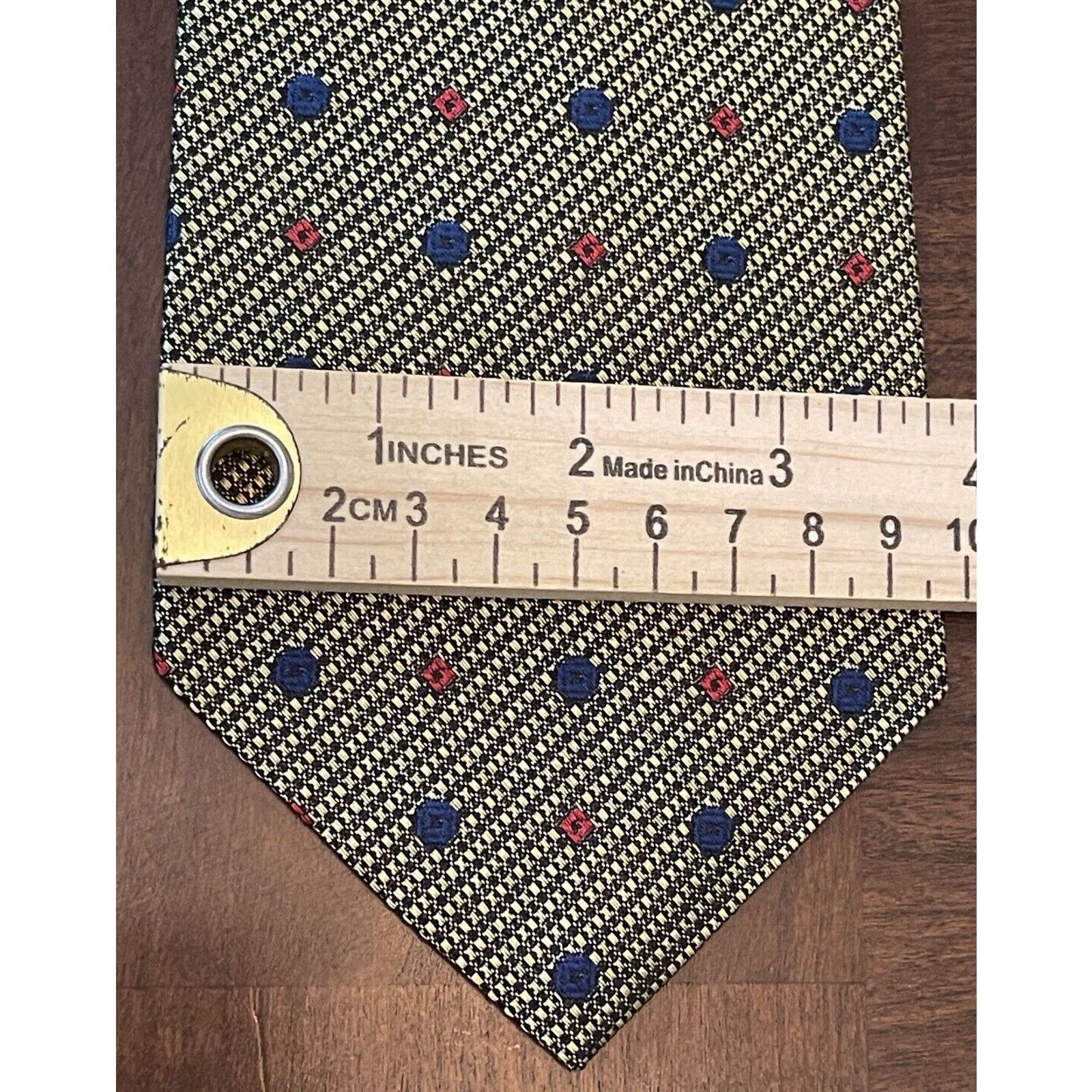 Jos. A. Bank Corporate Collection Jos. A. Bank Gold Blue Hand Made Silk Size ONE SIZE - 4 Thumbnail