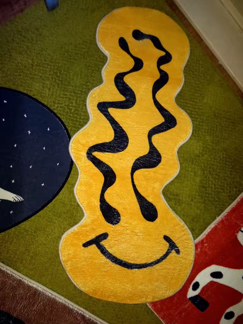 Handmade Smile Face Cartoon Bedroom Carpet Rug Size ONE SIZE - 2 Thumbnail