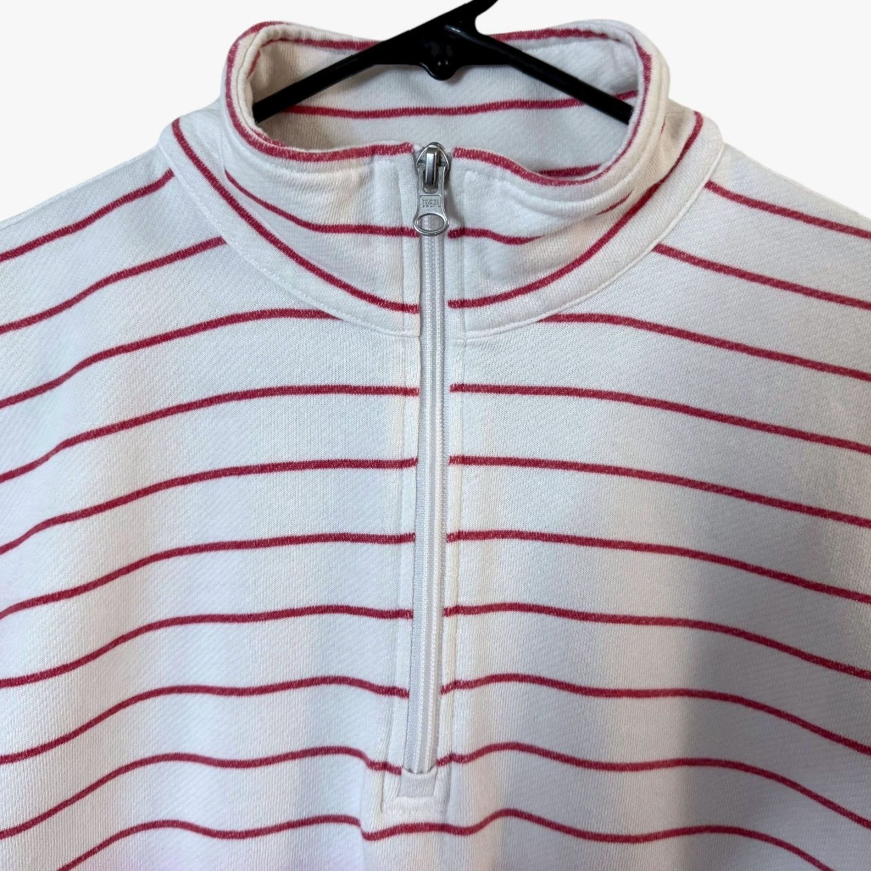 Talbots T By Talbots Striped Sweatshirt Half Zip Pink Ombre Petite Medium Womens Pullover Mock Neck Zippered Casual Activewear Size M / US 6-8 / IT 42-44 - 5 Thumbnail