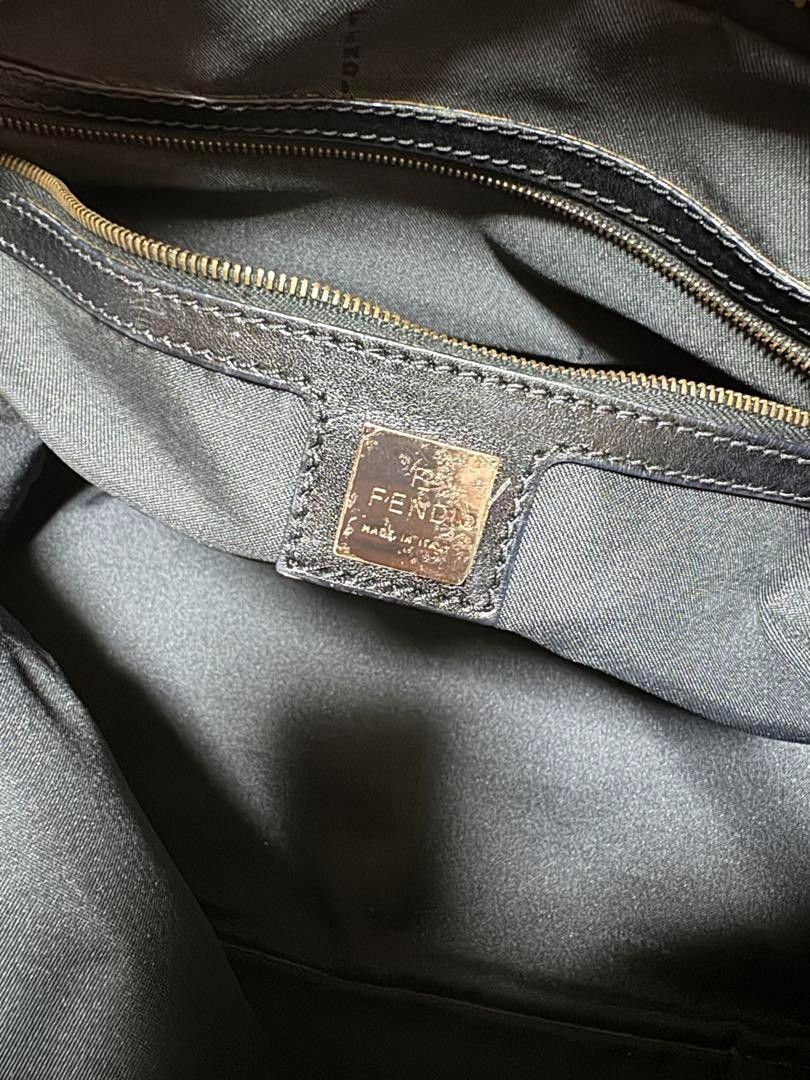 Fendi Fendi - Shoulder Bag Zucchino Pattern Black Brown Handbag Size ONE SIZE - 9 Thumbnail
