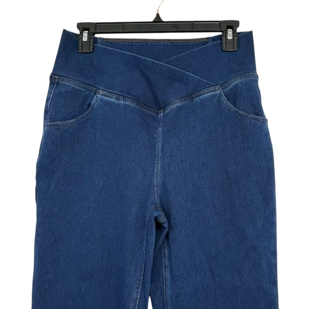Other Halara Flex High Waisted Crossover Stretch Knit Flare Jeans Size 31" - 2 Thumbnail