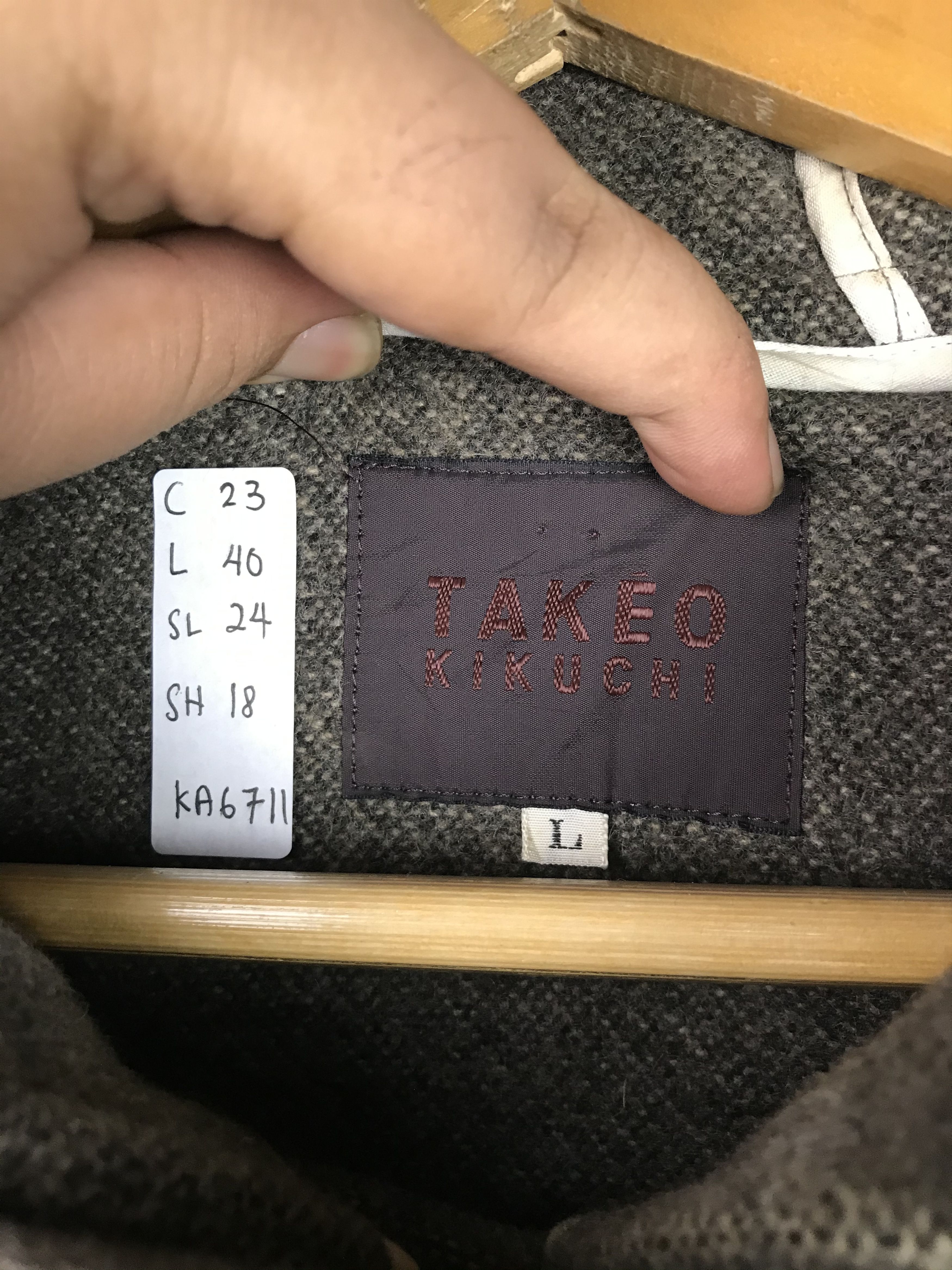 Japanese Brand × Takeo Kikuchi × Vintage Vintage Takeo Kikuchi Duffle Wool Jacket Size US L / EU 52-54 / 3 - 4 Thumbnail