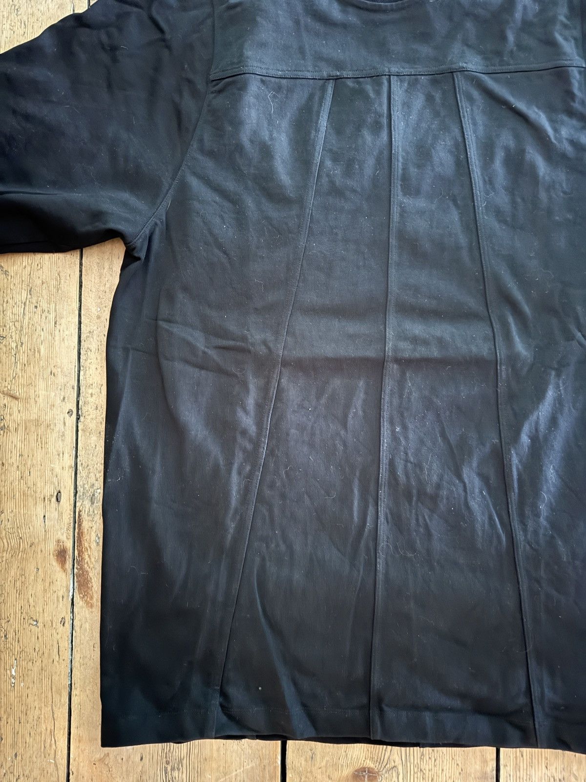 Rick Owens Oversize splint tee in thick cotton Size US M / EU 48-50 / 2 - 2 Thumbnail