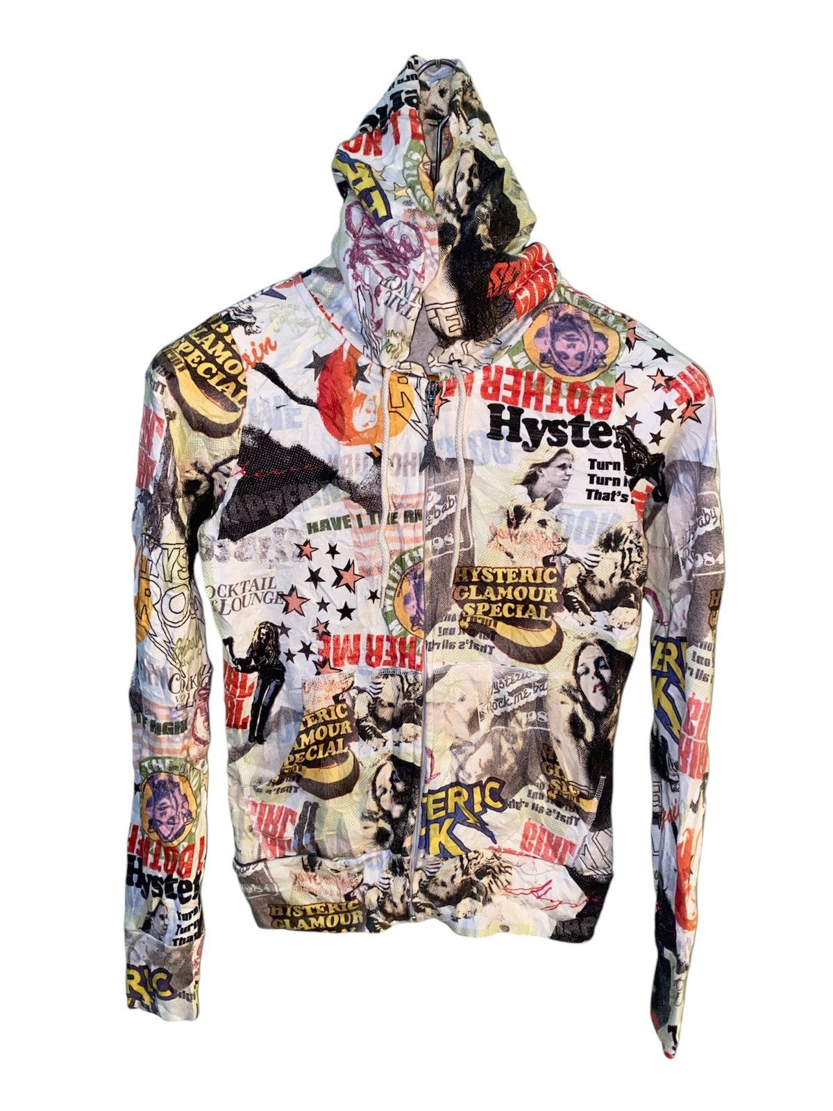 Hysteric Glamour × Vintage Vtg Unisex Hysteric Glamour Fullprint Hoodie Size US S / EU 44-46 / 1 - 1 Thumbnail