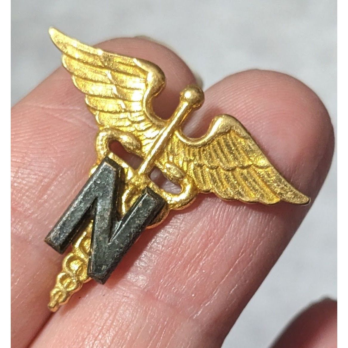 Other Nurse Corp Black And Gold Tone 1 Inch Lapel Pin Size ONE SIZE - 3 Thumbnail