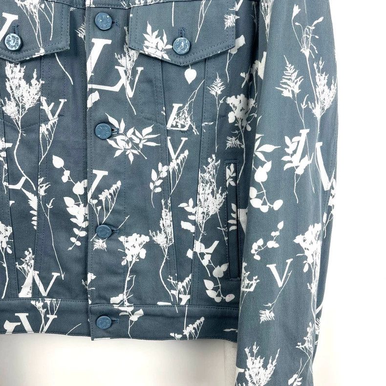 Louis Vuitton Louis Vuitton 23ss blue wheat-ear print denim jacket 2502-N Size US S / EU 44-46 / 1 - 5 Thumbnail