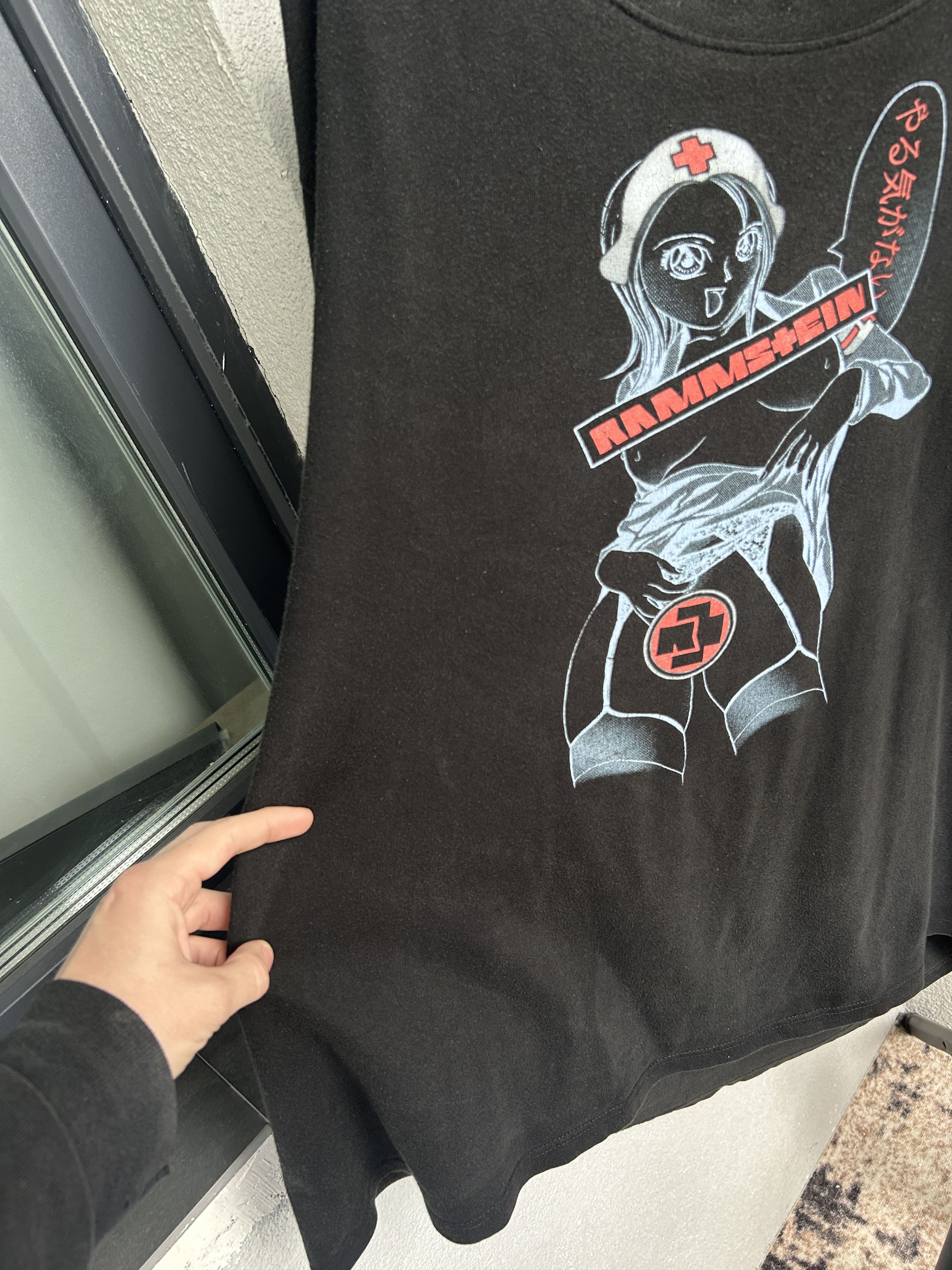 Band Tees × Vintage Vintage 2000s Rammstein Anime Nurse Hook Ups Band T-shirt Size US XXL / EU 58 / 5 - 10 Thumbnail
