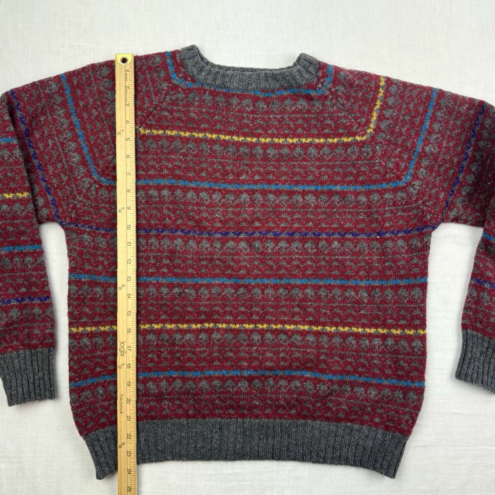 Vintage VINTAGE Hunt Club Sweater Men L Red Striped Wool Knit Pullover Crew Neck 90s 80s Classic Mens Size US L / EU 52-54 / 3 - 4 Thumbnail