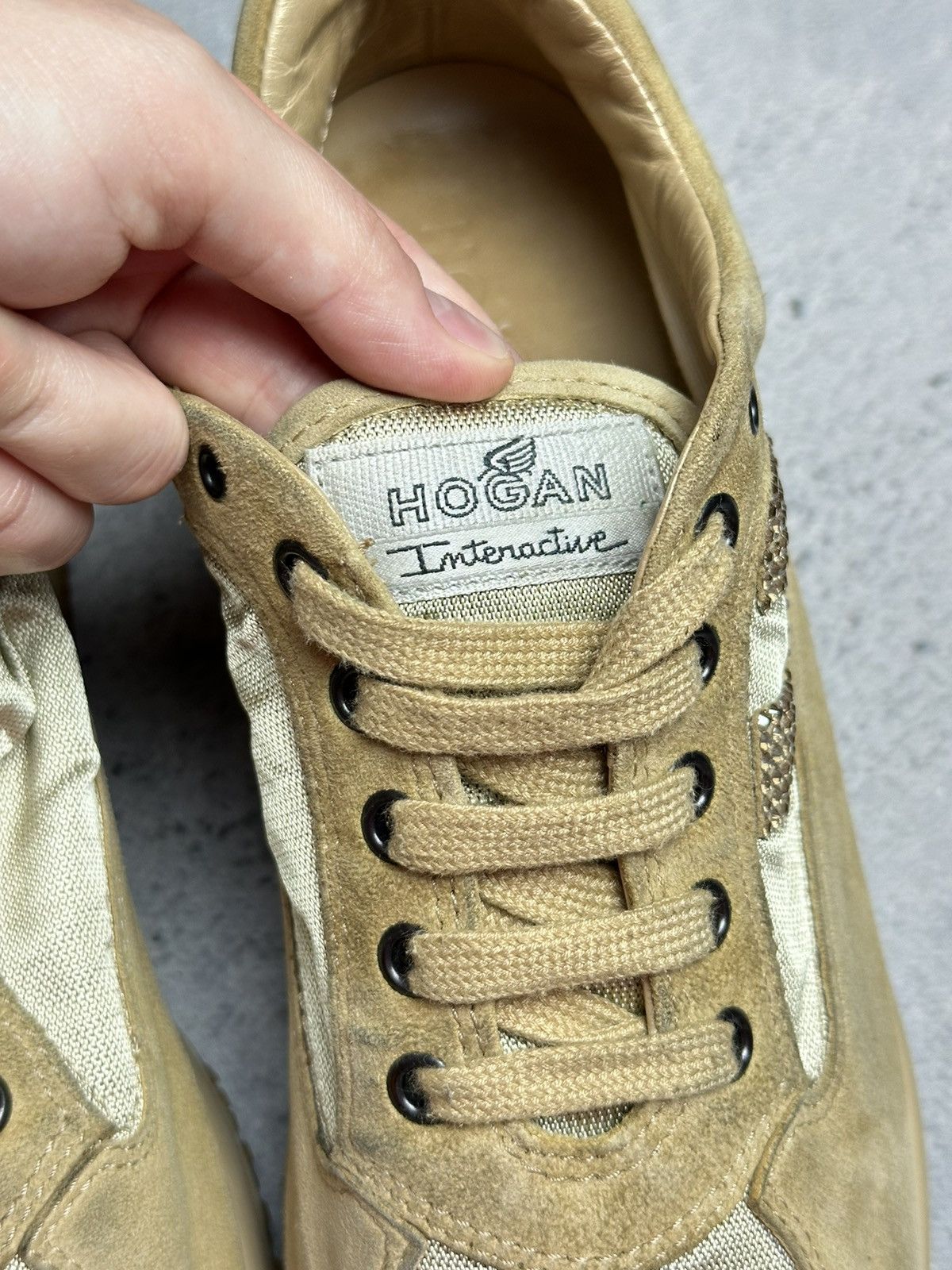 Hogan Hogan Interactive Low Snickers Suede Luxury Italy Brand Size US 10.5 / IT 40.5 - 18 Thumbnail