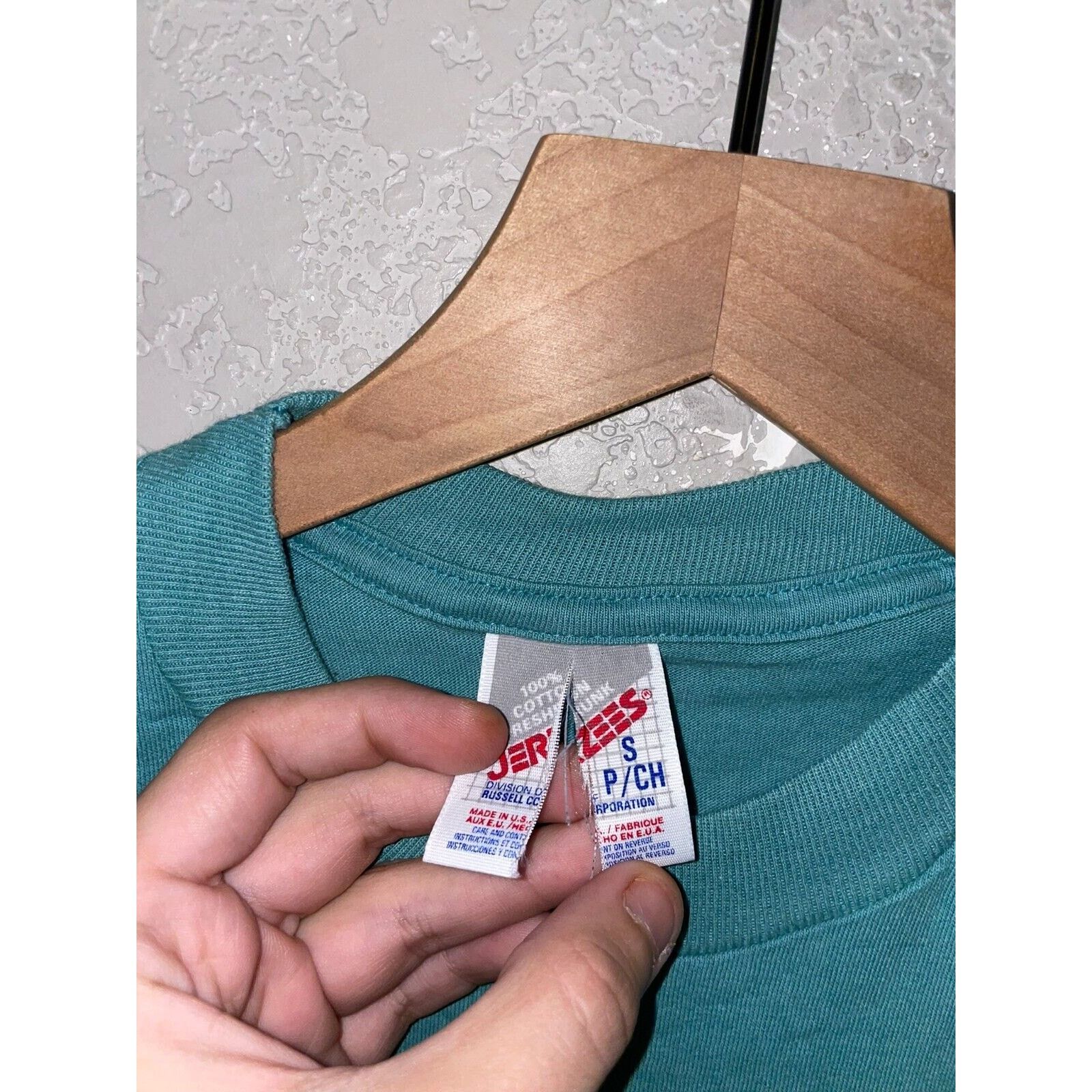 Jerzees Vintage Hollie Shirt Dollie Green Script Text Tee VTG 90s S Size US S / EU 44-46 / 1 - 6 Thumbnail
