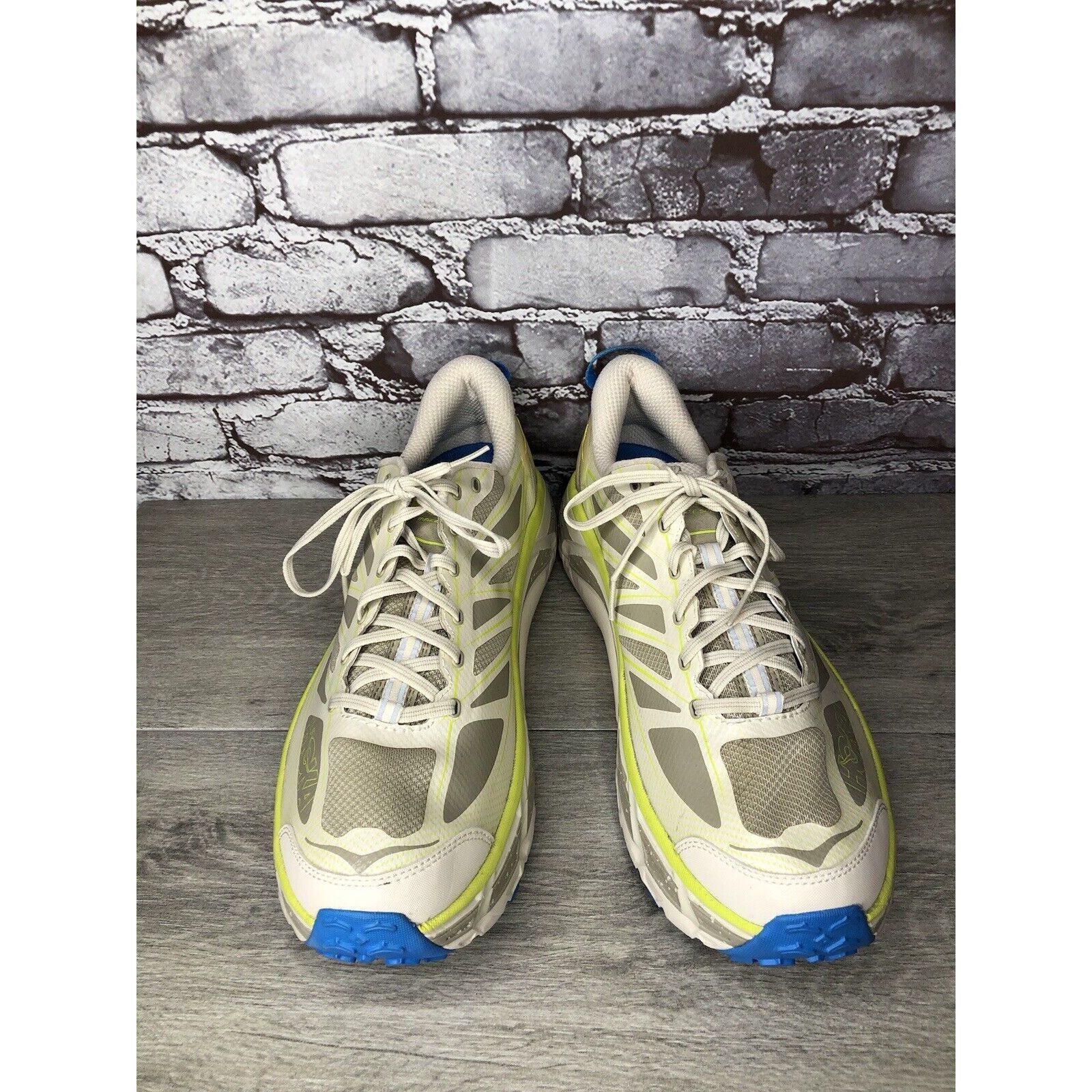 Hoka Hoka One Mafate Speed 2 Eggnog Gray Mesh Neon Yellow Running Size US 14 / EU 47 - 3 Thumbnail