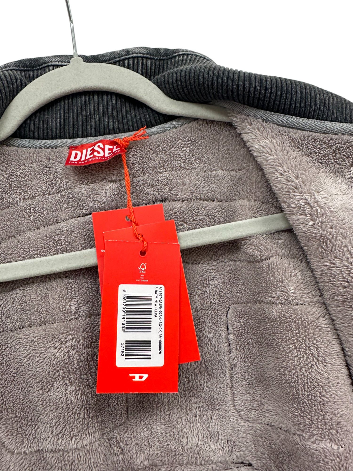 Diesel Grey Sweatshirt Jacket Size US L / EU 52-54 / 3 - 8 Thumbnail