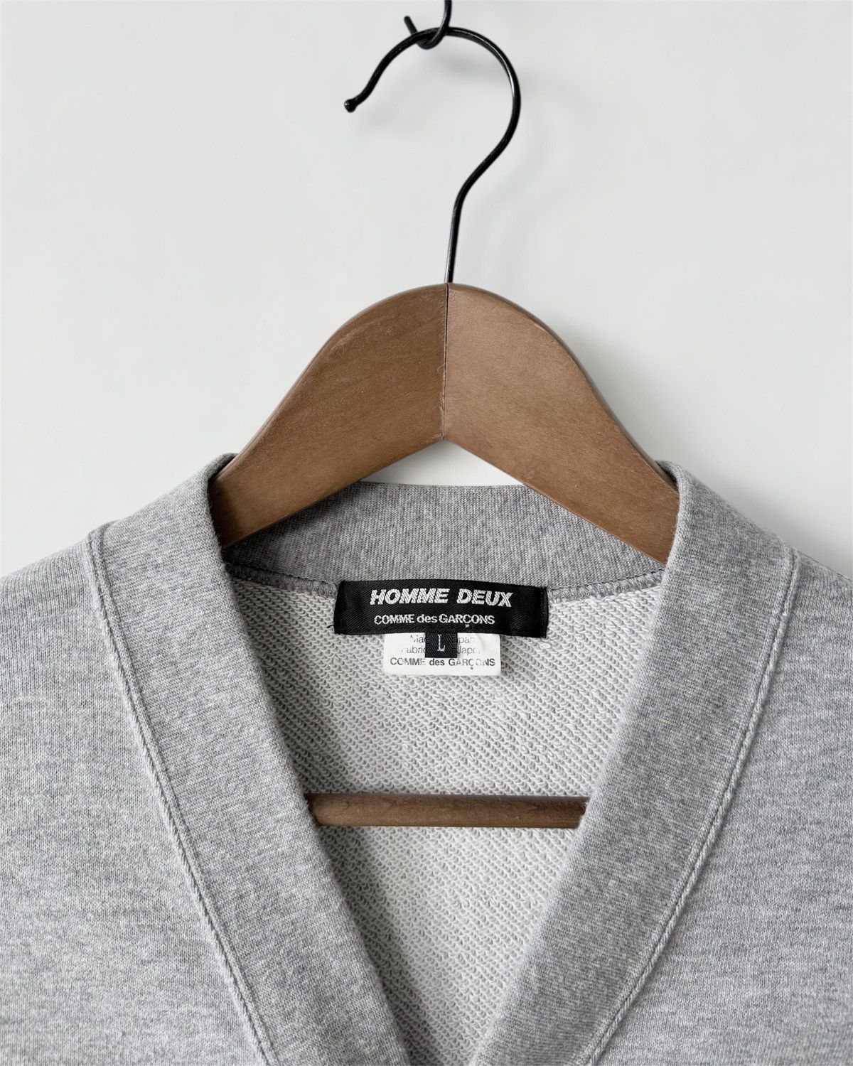 Comme des Garcons Homme Deux COMME des GARÇONS SLEEVELESS CARDIGAN SHIRT Size US L / EU 52-54 / 3 - 4 Thumbnail