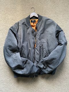 Vintage 90s KANI brown leather monogram bomber jacket