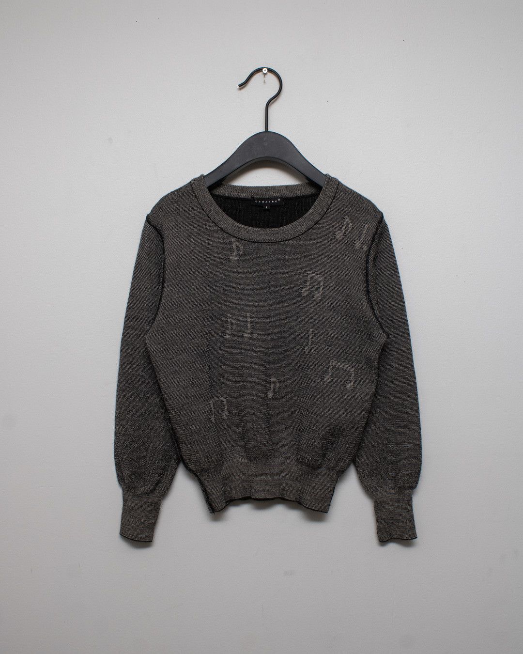 Christophe Lemaire Lemaire 2000s Intarsia Knit Music Note Sweater Size S / US 4 / IT 40 - 1 Thumbnail