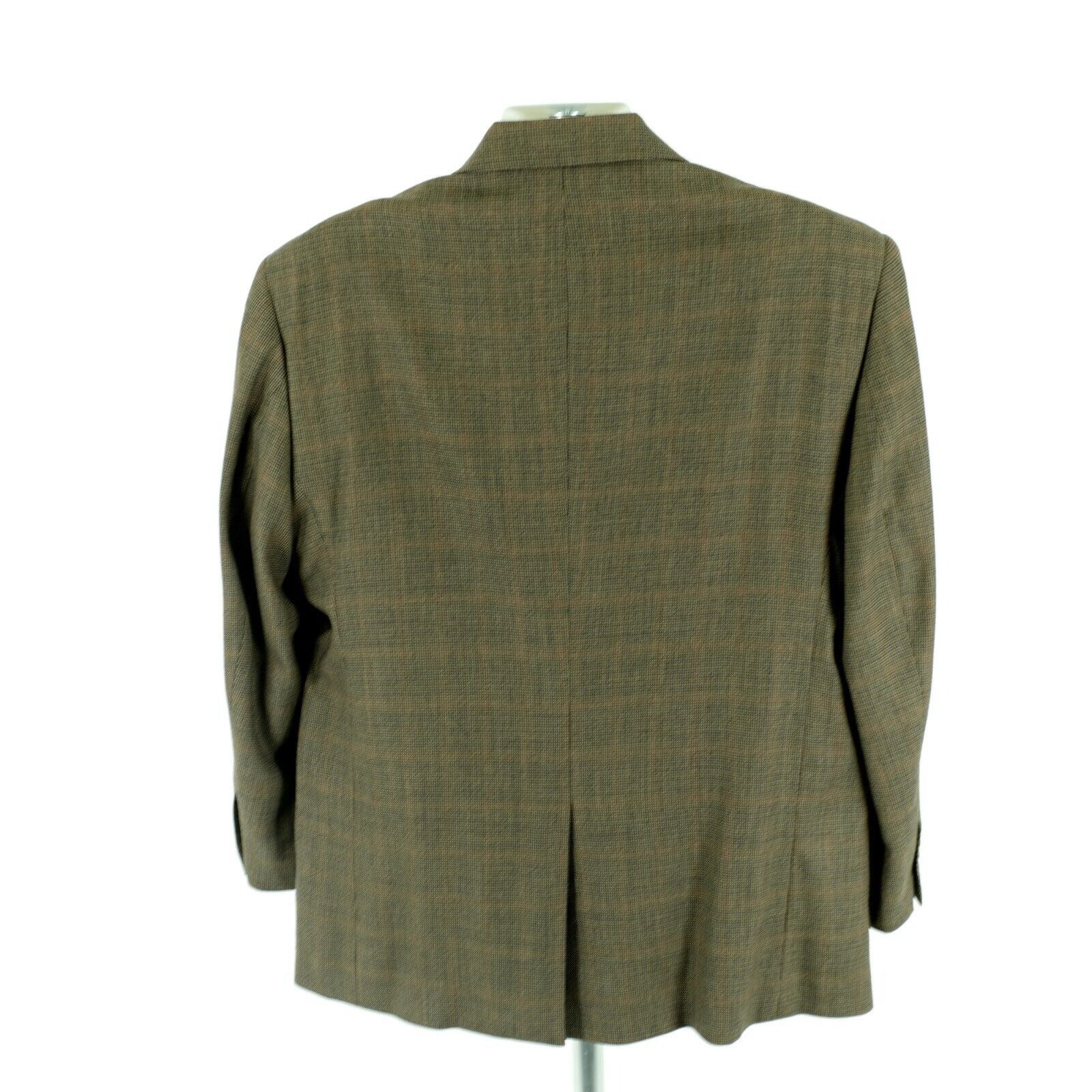 Jos. A. Bank Jos A Bank Thick Wool Green Blue Brown Check Windowpane 2 Bu Size 44R - 7 Thumbnail