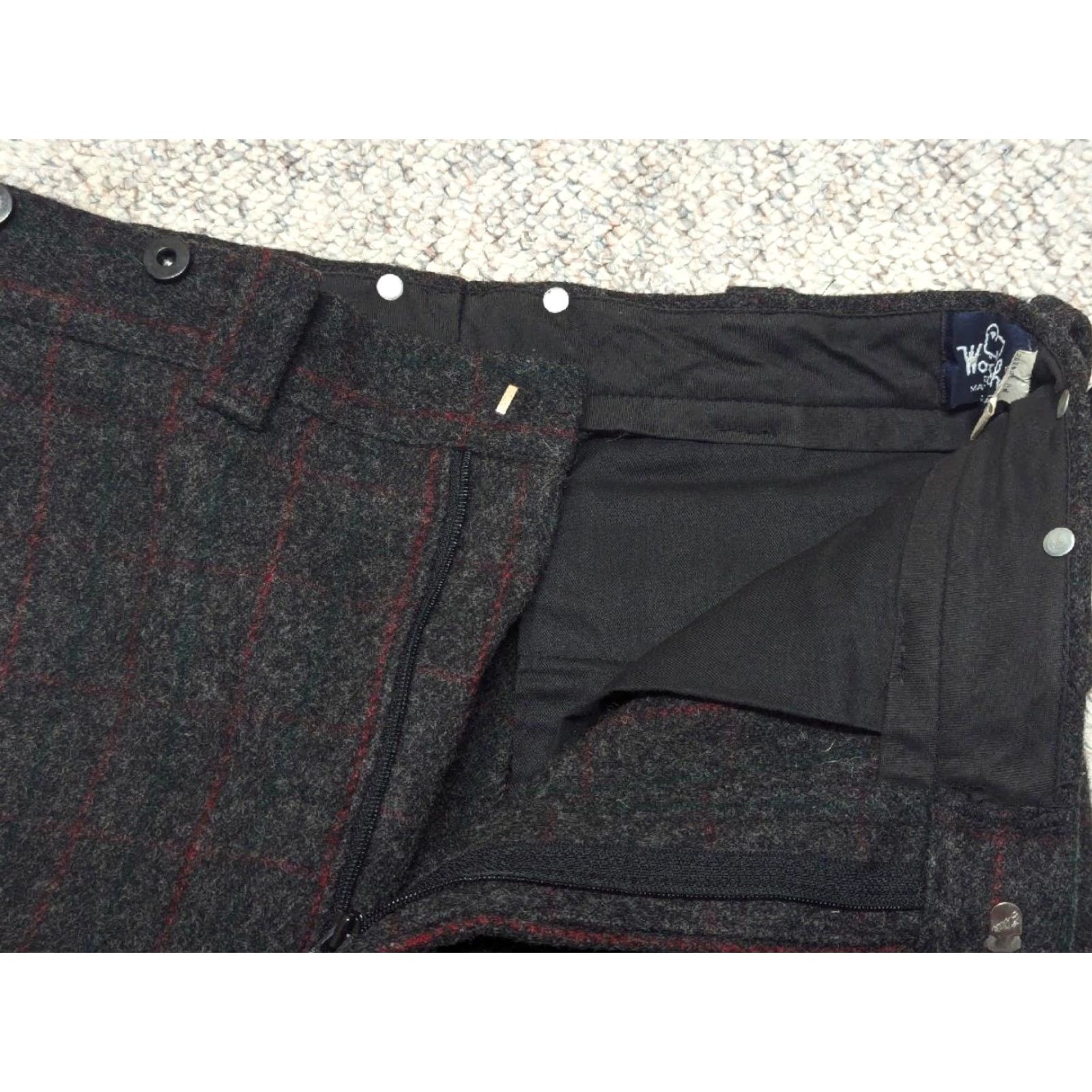 Vintage VINTAGE Woolrich pants 34x30 WOOLRICH hunting Malone windowpane gray Wool woollen pants Mens 34x30 Woolrich Malone windowpane 90s event era Size US 34 / EU 50 - 3 Thumbnail