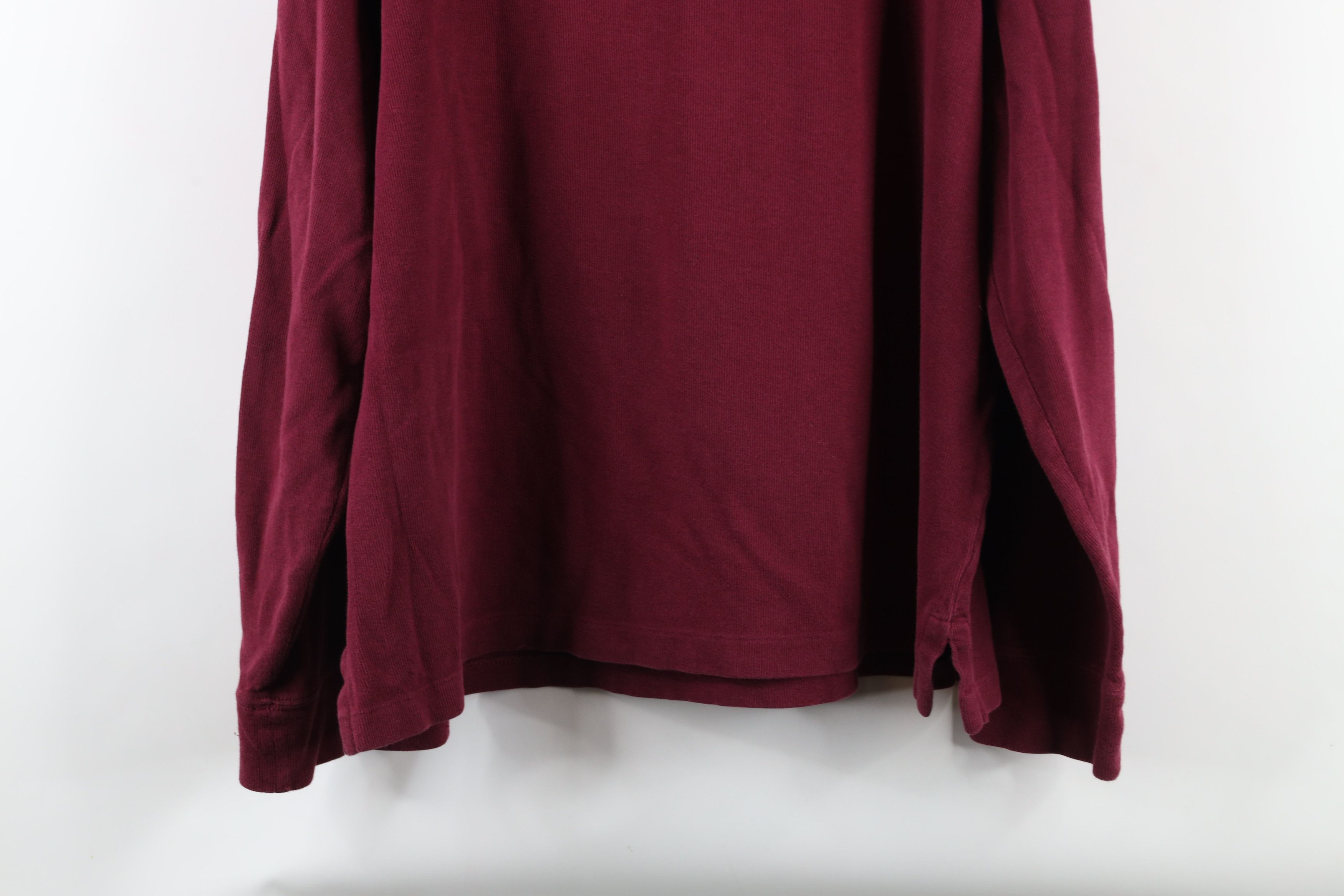 Ralph Lauren × Vintage Ralph Lauren Rib Knit Half Zip Pullover Sweater Maroon Size US L / EU 52-54 / 3 - 13 Thumbnail