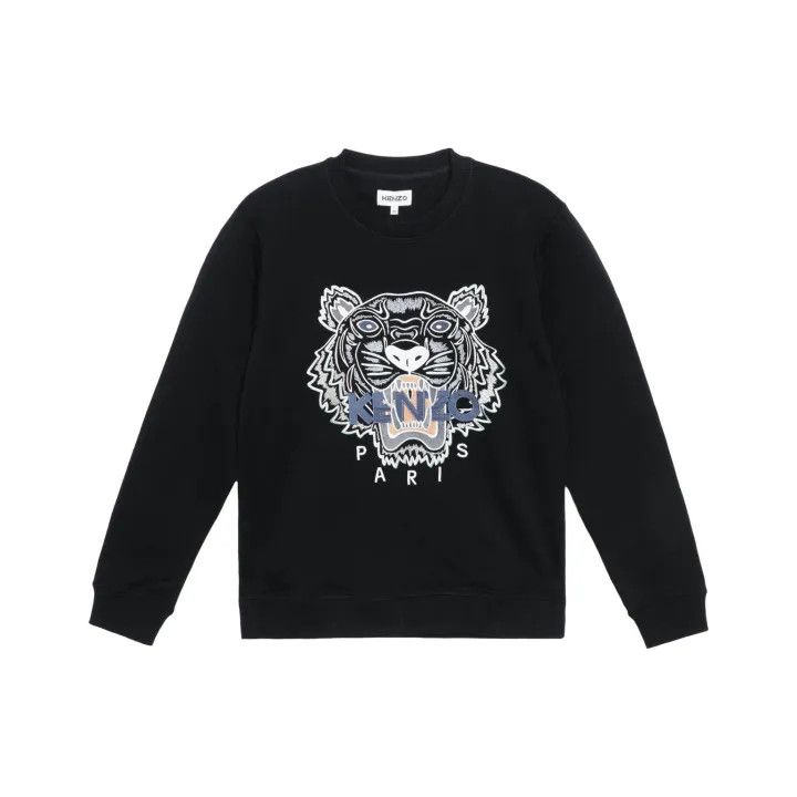 Kenzo KENZO Black Tiger Print Sweatshirt for Men 0079 Size US L / EU 52-54 / 3 - 1 Thumbnail
