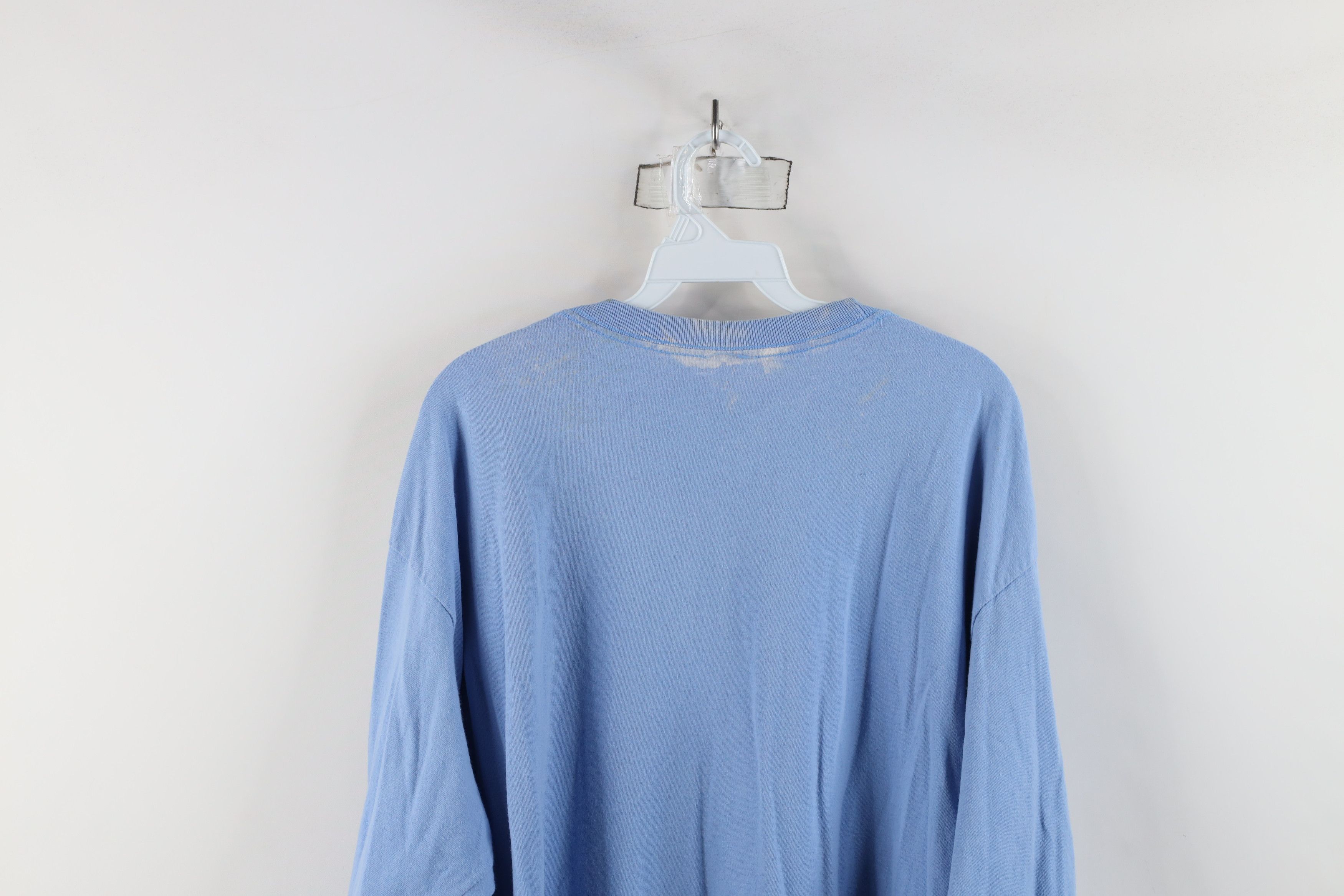 Vintage Vintage 90s Streetwear Long Sleeve T-Shirt Carolina Blue Size US XXL / EU 58 / 5 - 12 Thumbnail