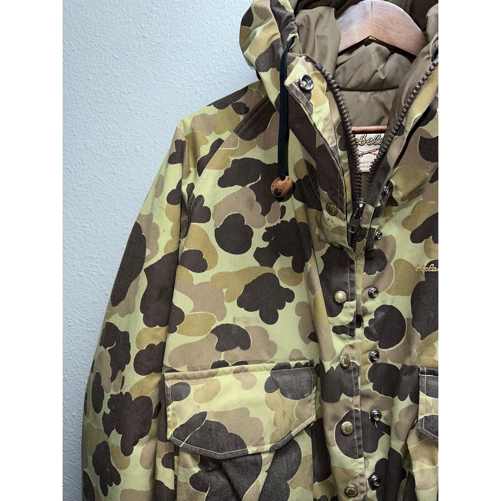Vintage Vintage Cabelas Duck Camo Jacket Hooded Hunting Cabela's M Size US M / EU 48-50 / 2 - 4 Thumbnail