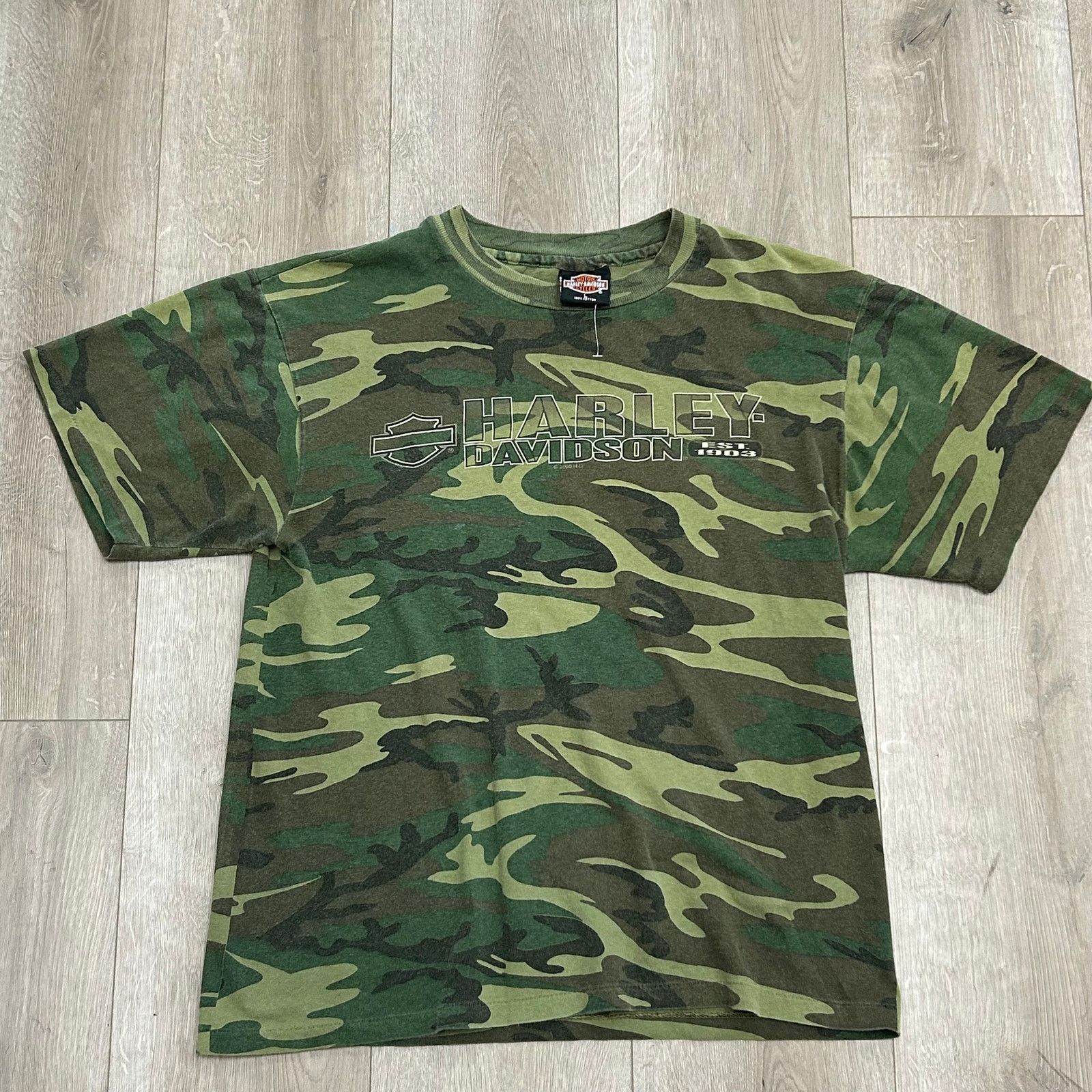 Harley Davidson vintage 2000 Harley Davidson Colboch Camo Tee Size Large L Size US L / EU 52-54 / 3 - 1 Thumbnail