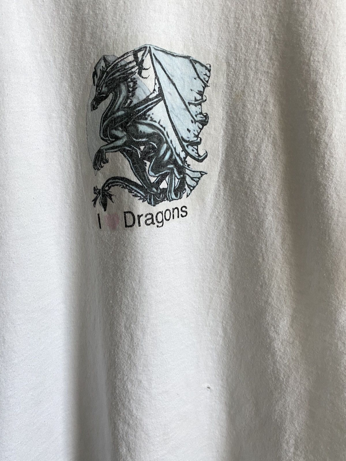 Vintage Y2K 00s I Love Dragons Tee Size US XL / EU 56 / 4 - 2 Thumbnail
