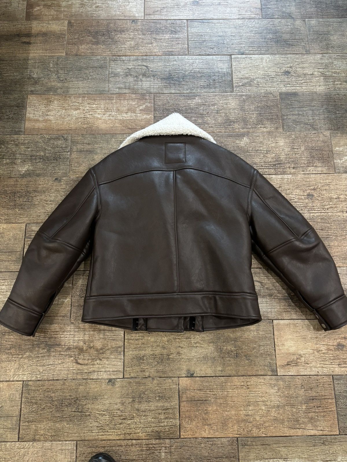 Y/Project Oversized Brown Faux Leather Shearling Lined Jacket Size US S / EU 44-46 / 1 - 2 Thumbnail