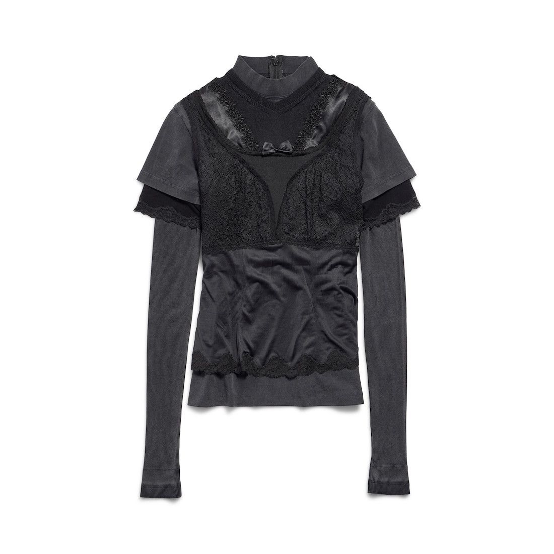 Balenciaga o1tr1nto0426 Layered Top in Black Size XL / US 12-14 / IT 48-50 - 1 Thumbnail