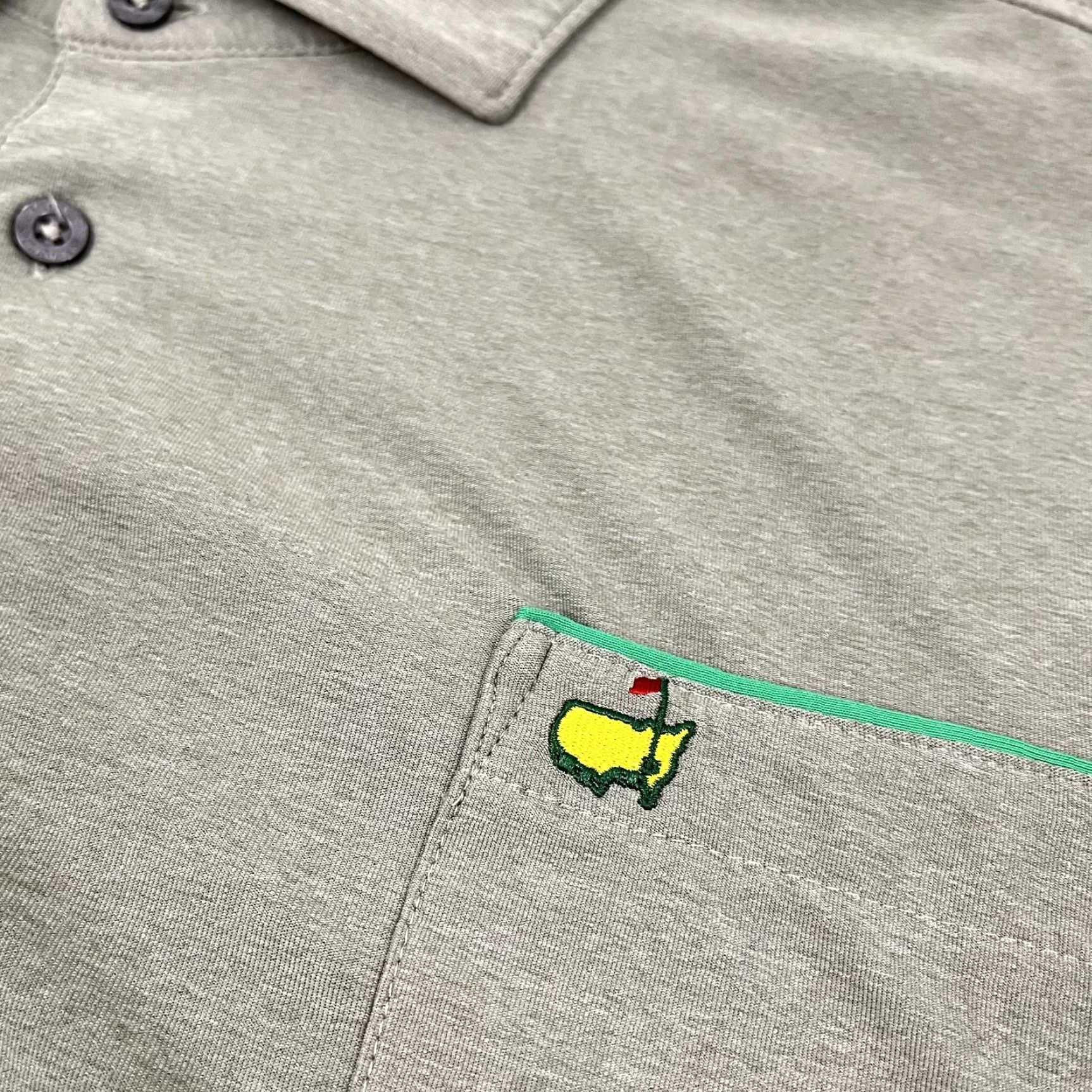 Vintage Masters Tech Shirt Men 2XL XXL Gray Polo Golf Performance Stretch Preppy Augusta Size US XXL / EU 58 / 5 - 3 Thumbnail