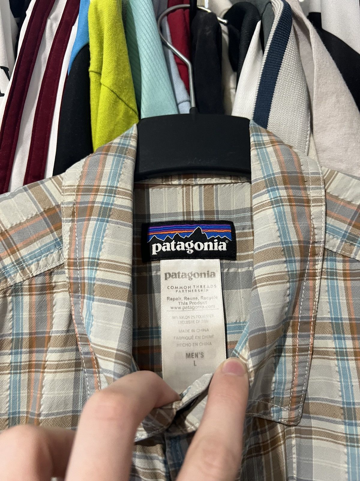 Patagonia VINTAGE PATAGONIA BEIGE BUTTON UP SHIRT BRUSHPOPPER STYLE Size US L / EU 52-54 / 3 - 5 Thumbnail