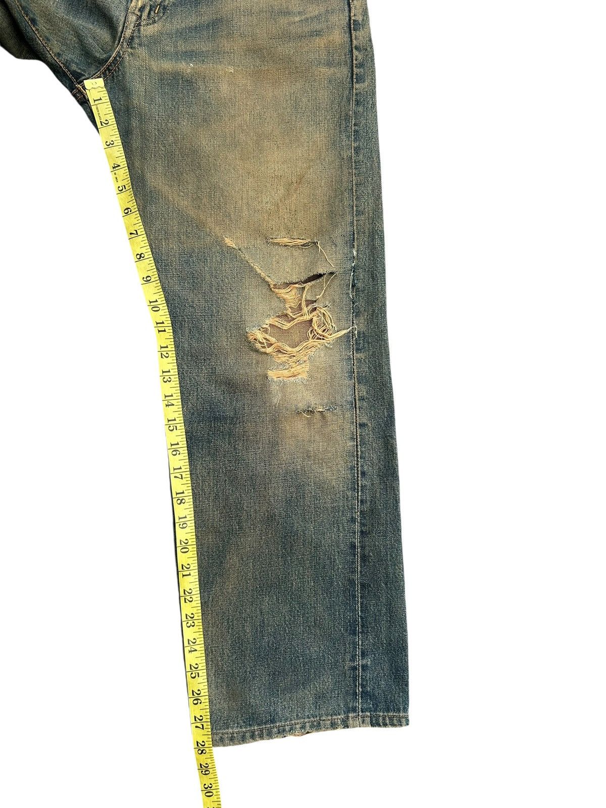 Kapital Thrashed Vintage Edwin 505X Selvedge Rusty Denim Jeans Size US 31 - 18 Thumbnail