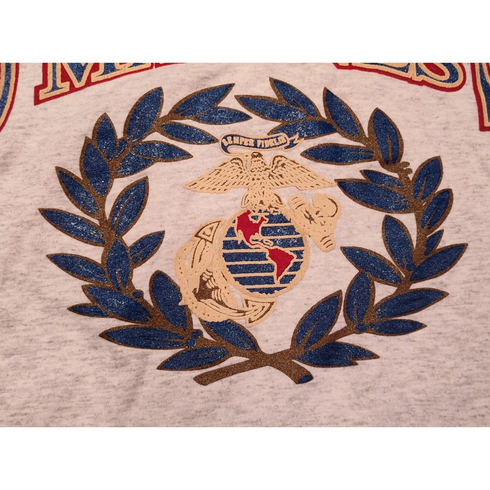 Soffe VINTAGE Soffe Gray Short Sleeve V-Neck T-Shirt USMC 90s Sz L Made in USA Unisex Adults Size US L / EU 52-54 / 3 - 4 Thumbnail