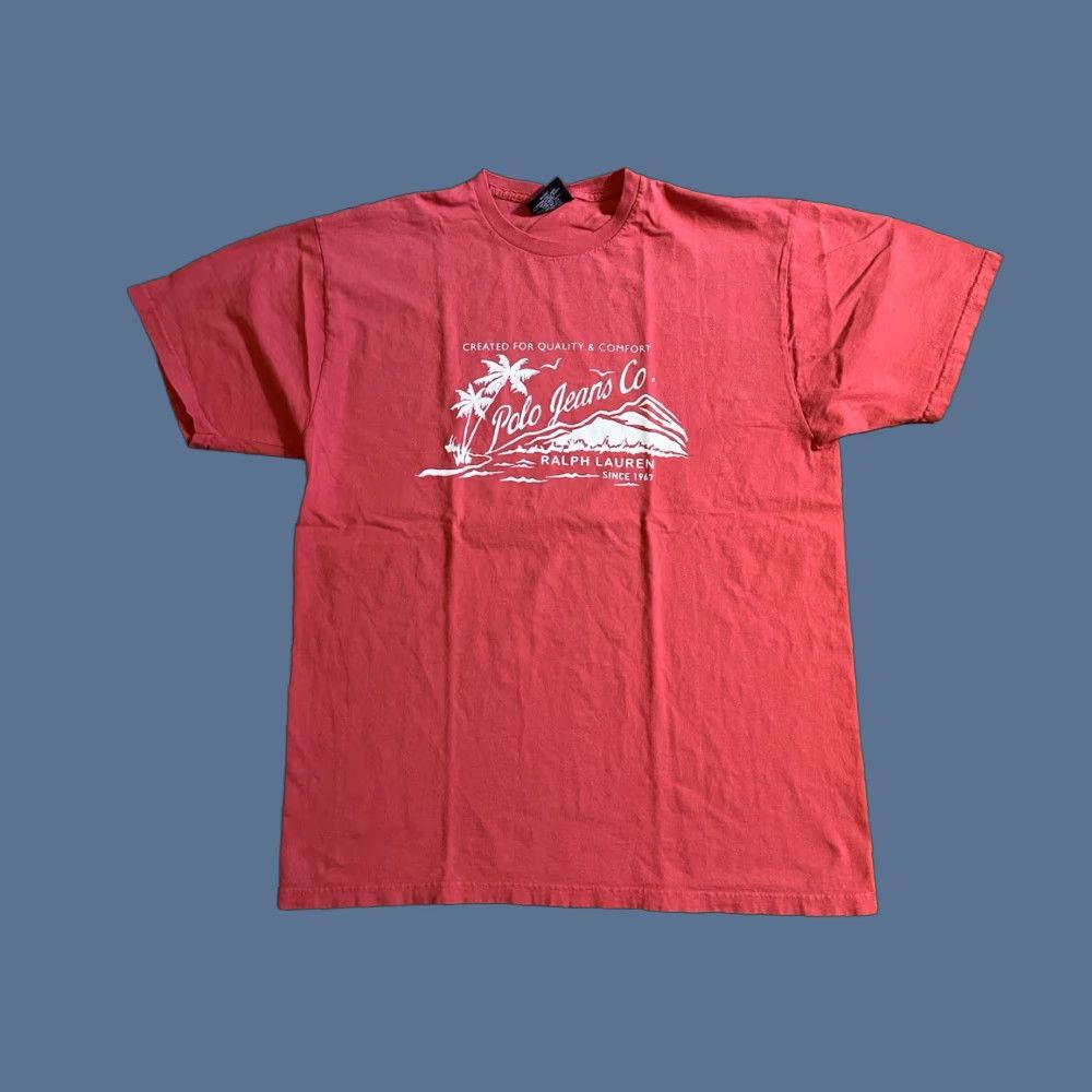 Polo Ralph Lauren VINTAGE Polo Ralph Lauren Polo Jeans Co Mountain Shirt Men’s M Red Logo Crew Neck Short Sleeve T-Shirt 2000s Mens Size US M / EU 48-50 / 2 - 1 Thumbnail