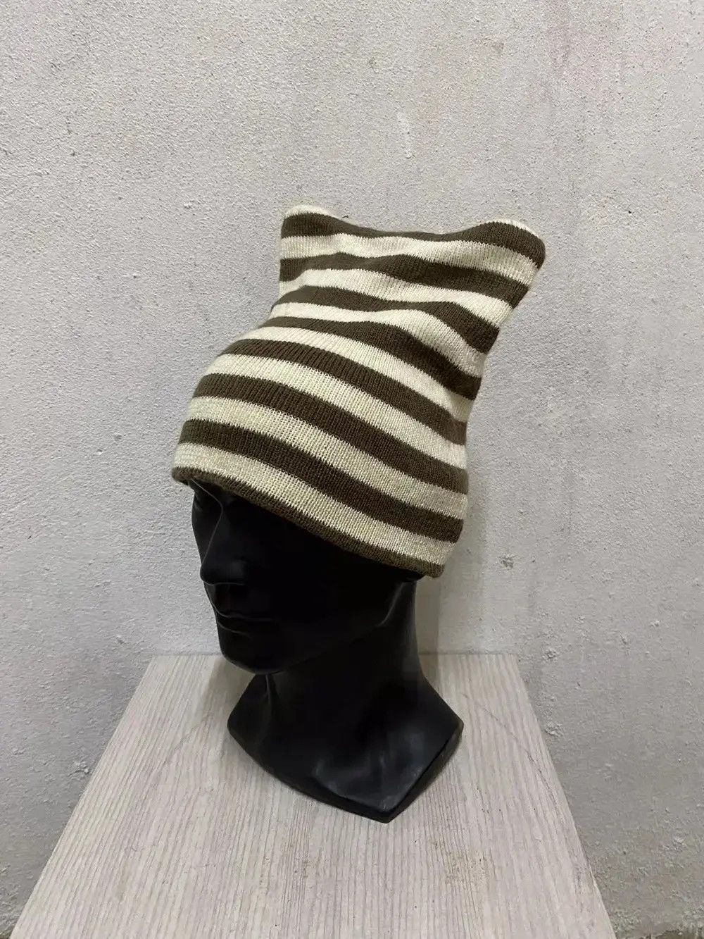 Vintage Japanese Brand Stripe Design Beanie Hat Size ONE SIZE - 2 Thumbnail