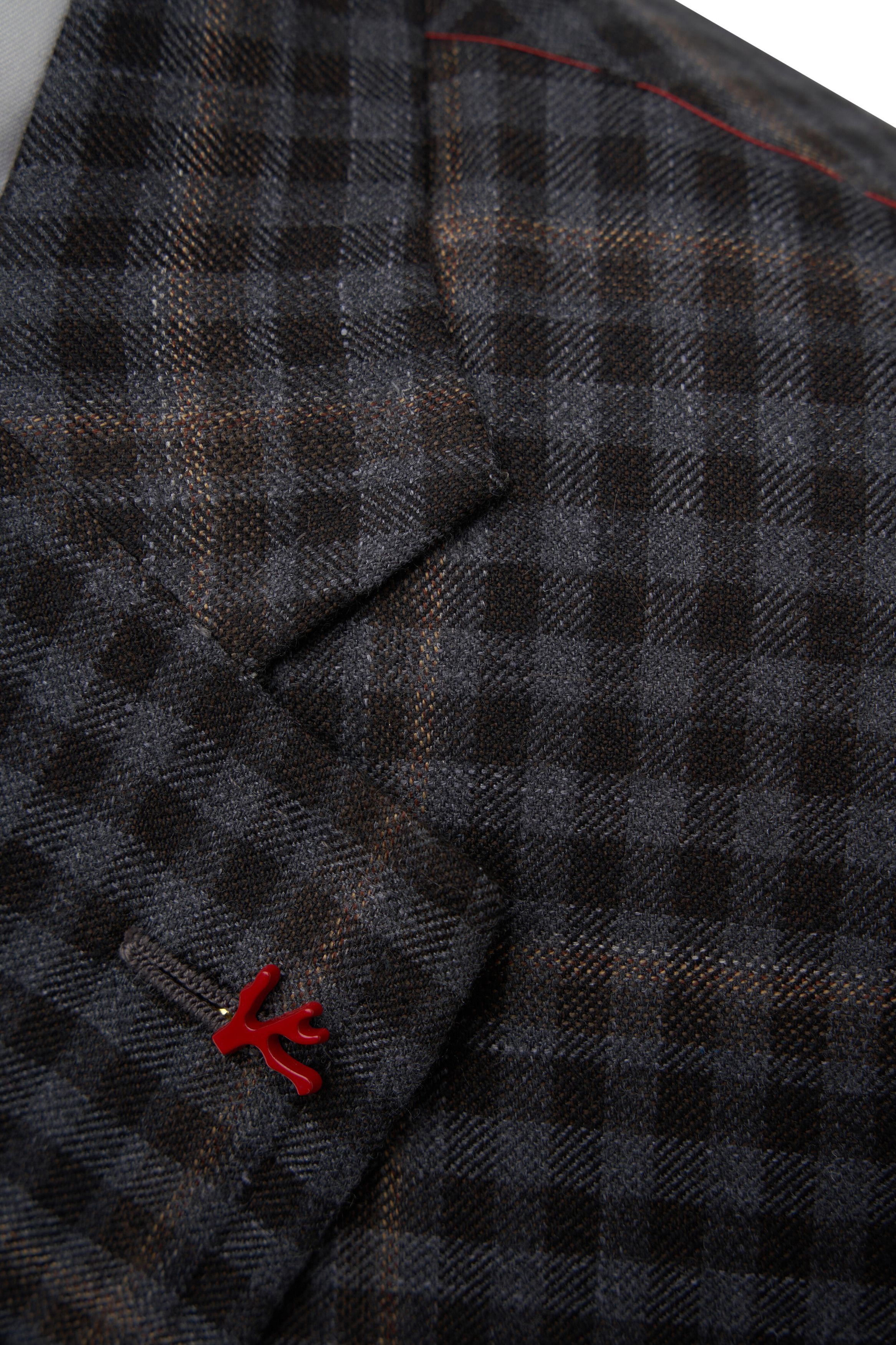 Isaia o1mtch0225 Check Sportcoat in Medium Grey Size US L / EU 52-54 / 3 - 5 Thumbnail
