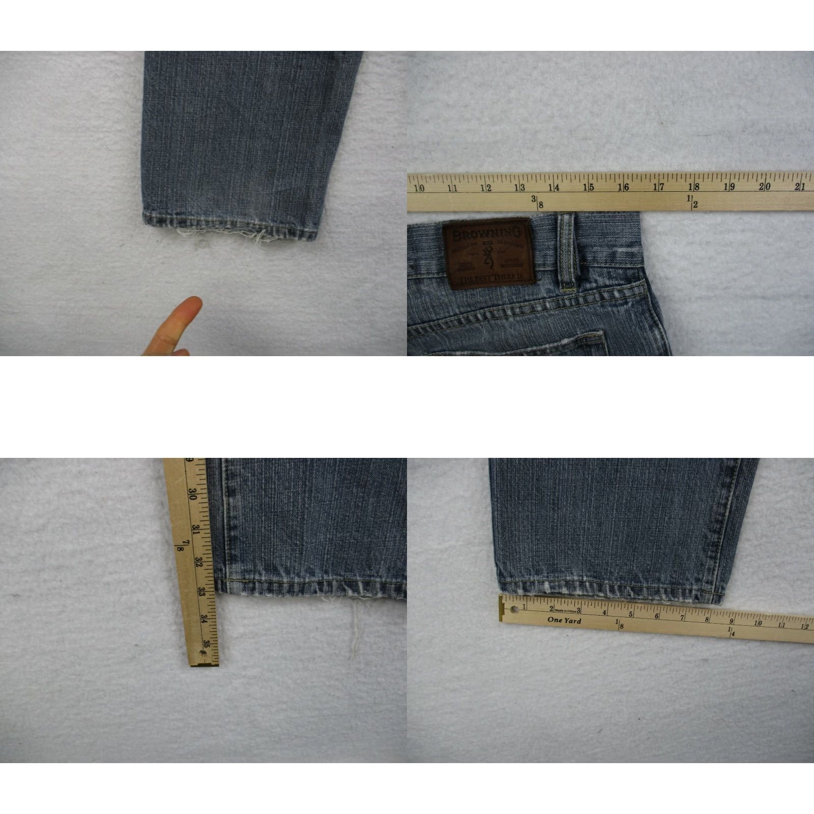 Vintage Browning Jeans Mens 32x34 Straight Leg Medium Wash Denim Outdoor Blue 5-Pocket Classic American Size US 32 / EU 48 - 8 Thumbnail