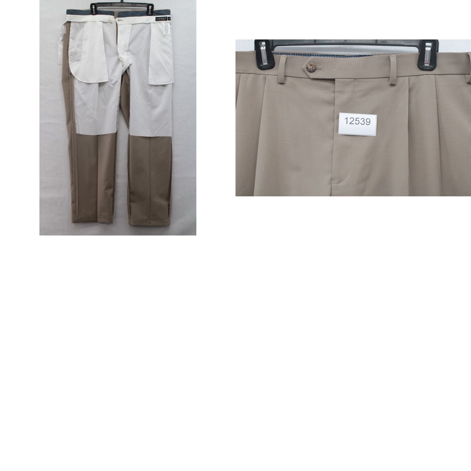 Ralph Lauren Lauren Ralph Lauren Pants Men's 38 Beige Pleated Cuffed Performance Wool Blend Size US 40 / EU 56 - 8 Thumbnail