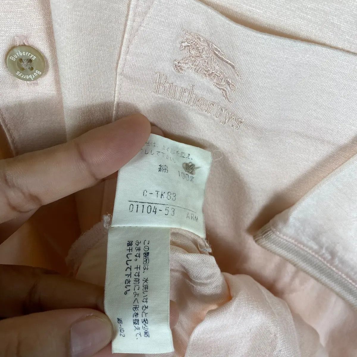 Burberry Vintage 90's BURBERRYS Turpan Cotton Polo Shirt Medium Size Size US M / EU 48-50 / 2 - 8 Thumbnail