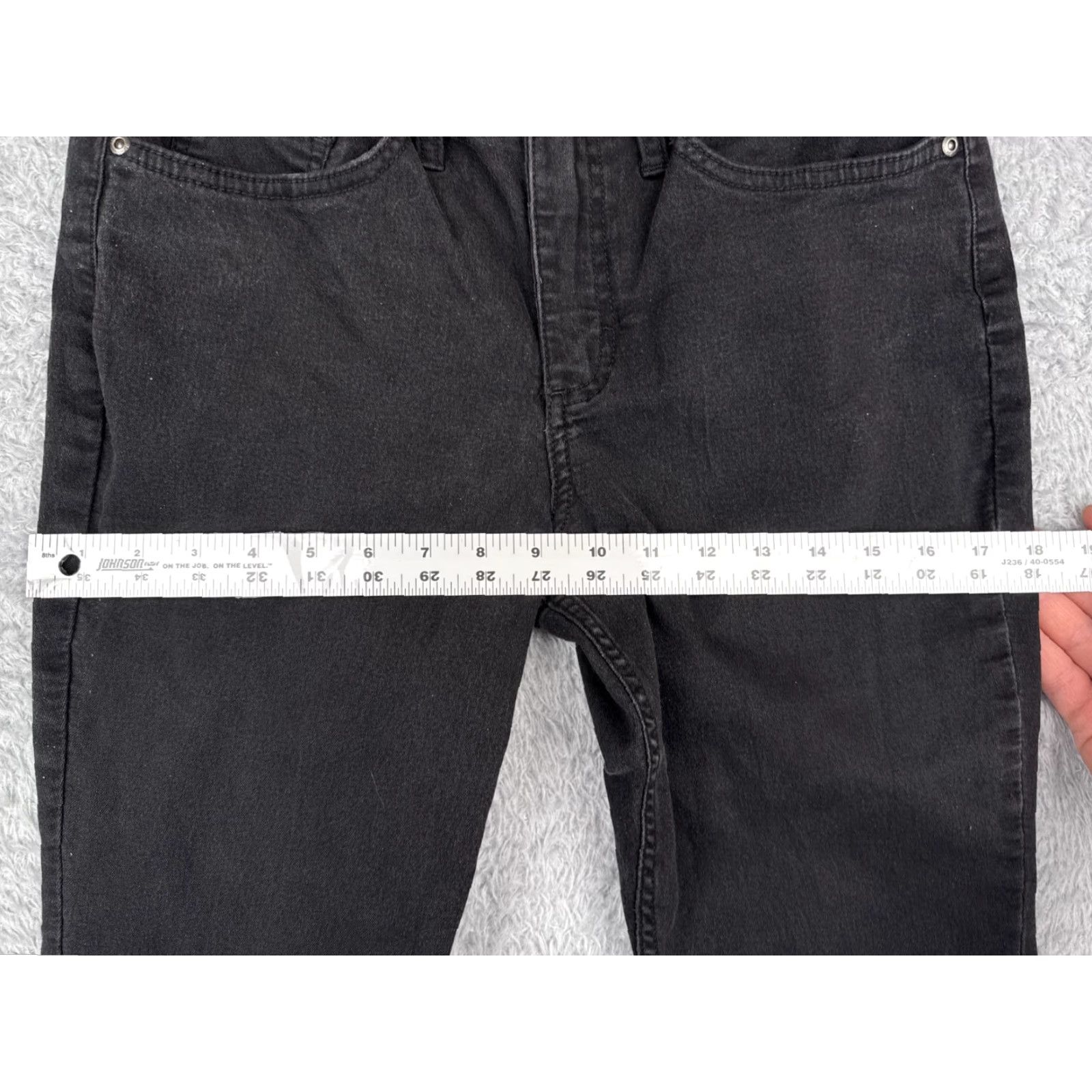 Lee Lee Jeans Women 28 Black Denim Bootcut Mid Rise Cotton Blend 28x27 Regular Inseam 27 Size 28" / US 6 / IT 42 - 7 Thumbnail