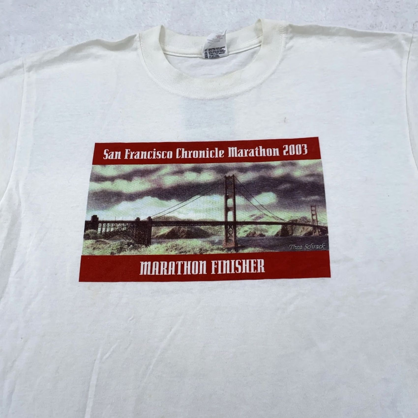 Vintage VINTAGE San Francisco Chronicle Marathon Shirt Mens M White California 2003 Tee Mens Size US M / EU 48-50 / 2 - 2 Thumbnail