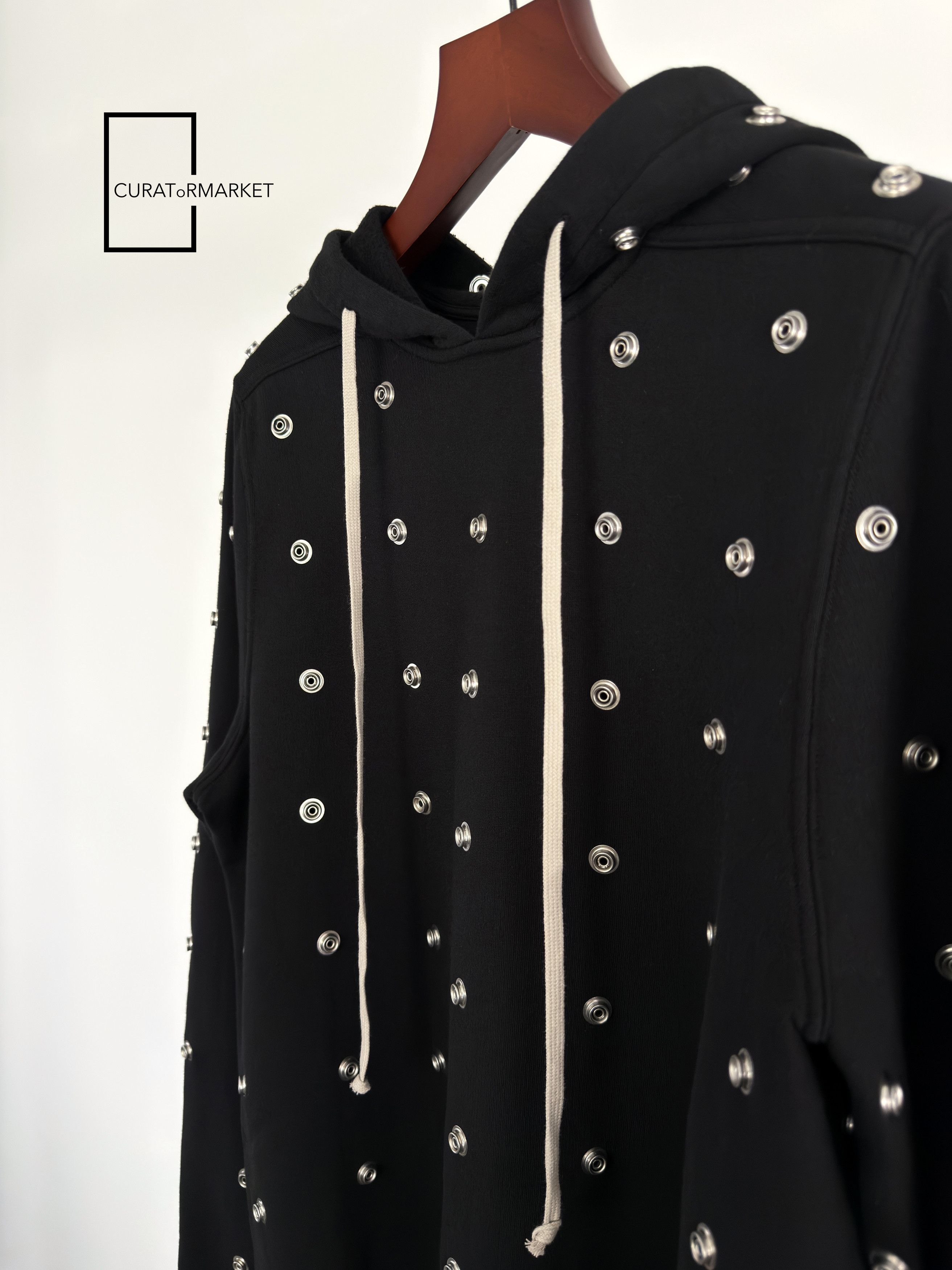 Rick Owens Drkshdw Granbury Organic Fleece Press Stud Button Hoodie SS24 Lido Size US S / EU 44-46 / 1 - 4 Thumbnail